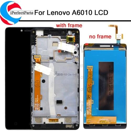 For Lenovo A6010 LCD Display Touch Screen Digitizer Assembly With Frame Replacement Parts For Lenovo A6010 Display 1280x720 5.0"