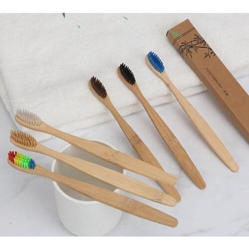 Soft Fibre Environmentally Wood Toothbrush Bamboo ToothBrush Wooden Handle Tooth brush