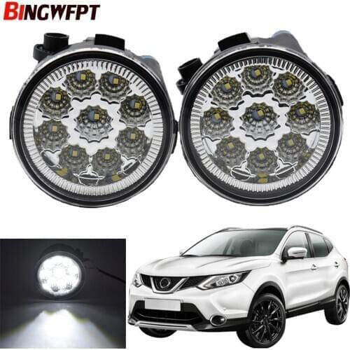 1pair Car Halogen Fog Light Daytime Running Lamp DRL 12V For Nissan Qashqai J11 J11_ 2013 2014 2015 2016 2017 2018 2019