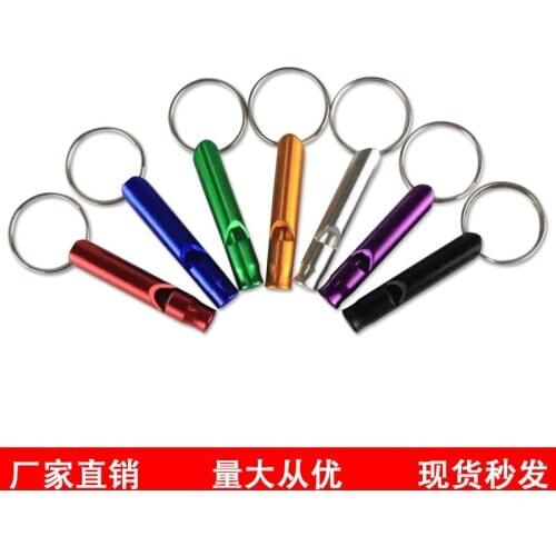 10pcs Small Aluminum Alloy Whistle Outdoor Survival Fire Whistle Training Whistle Outdoor EDC Tools Whistle Keychain