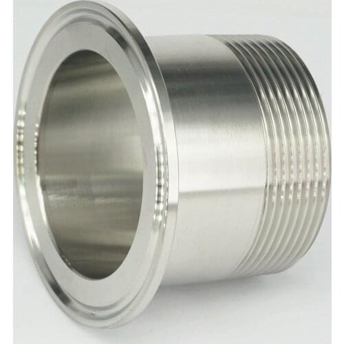 2" BSP Male x Ferrule O/D 77.5mm Tri Clamp 2.5" 304 Stainless Steel Sanitary Ferrule Clamp Pipe Fitting Connector