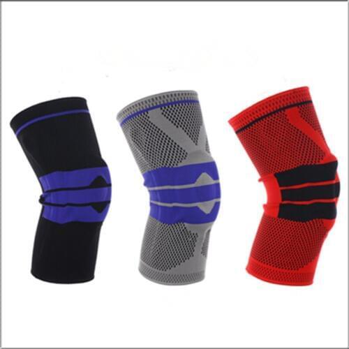 2019 sports knee pads new silicone spring soft elastic knit knee pads running basketball mountaineering sports protective gear