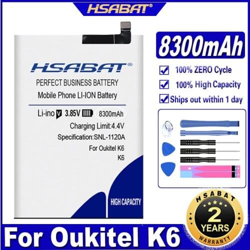 HSABAT K6 8300mAh Battery for Oukitel K6 Batteries