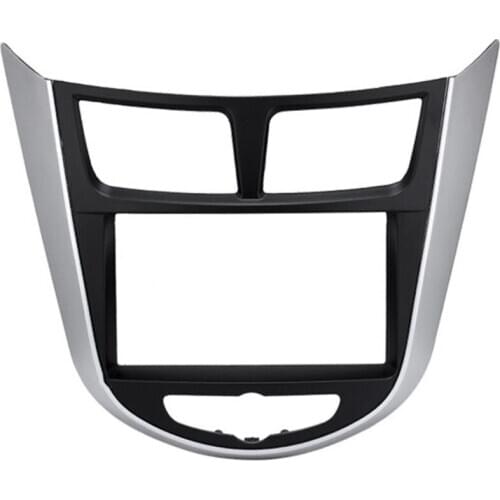 Car Refitting Radio Fascia Frame Panel DVD Trim Kit for HYUNDAI I-25 I25 Accent Solaris Verna 2DIN Dash Stereo Interface,2 Din