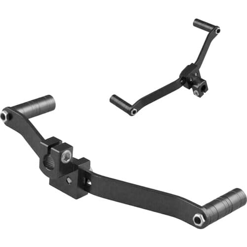 Black Universal Motorcycle Dual 2 Way Gear Shift Lever Footrest Pedal Shifter