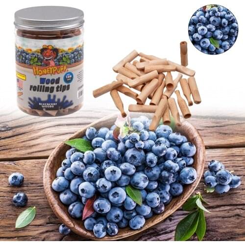 Wood Mouth Tips With Blueberry Flavor Smoking Wooden Mouth Filter Tip Cigarette Pre Rolled Cone Holder Tobacco Pipe