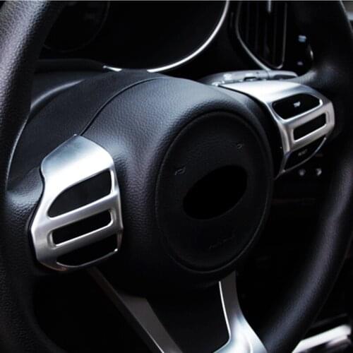 For KIA Stonic KX1 2017 2018 2019 ABS Matte Car Steering wheel Button frame Cover Trim internal auto accessories car styling