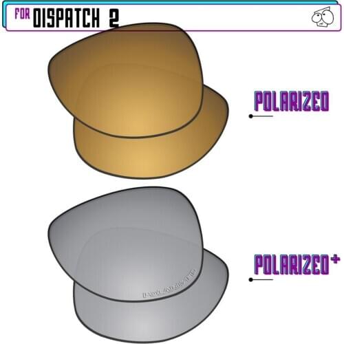 EZReplace Polarized Replacement Lenses for - Oakley Dispatch 2 Sunglasses - Sir P Plus-Gunmetal P