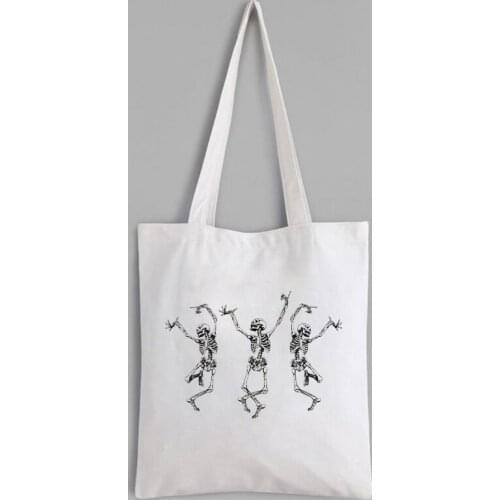 Dancing Skeletons Graphic Tees Women Plus Size Halloween Horror Movie Vintage Clothes Woman Harajuku Shirt Skull Black Top Mom