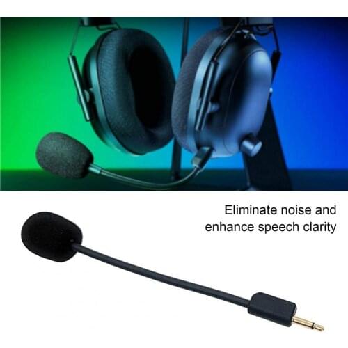 Headset Microphone Replaceable Detachable Omnidirectional Flexible Gaming Headphone Microphone for Ra-zer BlackShark V2/Pro/SE