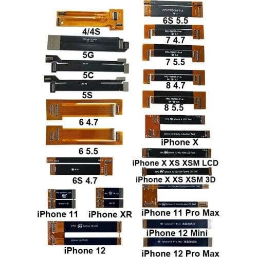 3D Touch Screen& LCD Display Test Extended Flex Cable For iPhone 11 12 Pro X Xs Max XR 6S 7 8 8P Digitizer Tester Ribbon Cable