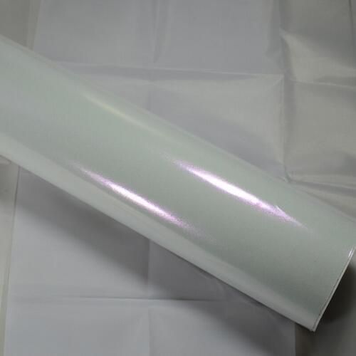 1.52X20M Air free bubbles glossy chameleon film glossy chameleon car wrap vinyl white-red