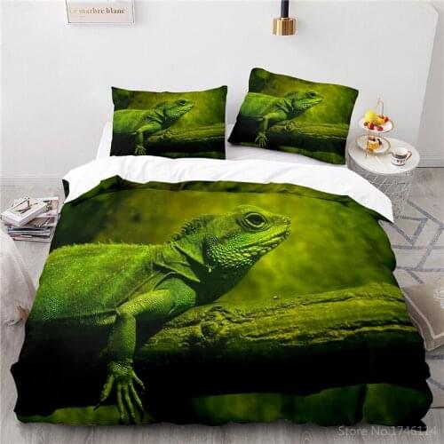 Natural Animal Lizard Reptile 3D Bedding Set Queen King Size Comforter Cover Pillowcase Duvet Cover Set Home Textile Bedclothes