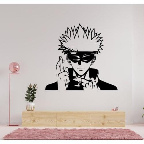 Cartoon Style Jujutsu Kaisen Wall Decal Living Room Removable Mural For Babys Rooms Mural Custom