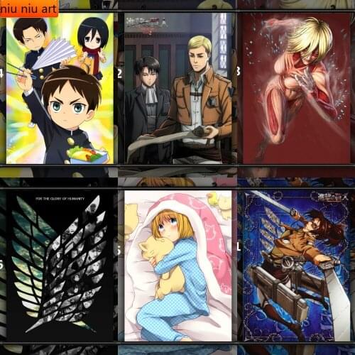 Attack on Titan Eren Levi Mikasa Armin Animation Diamond Painting Diamond Mosaic Diamond Embroidery Cross Stitch Kits Home Decor