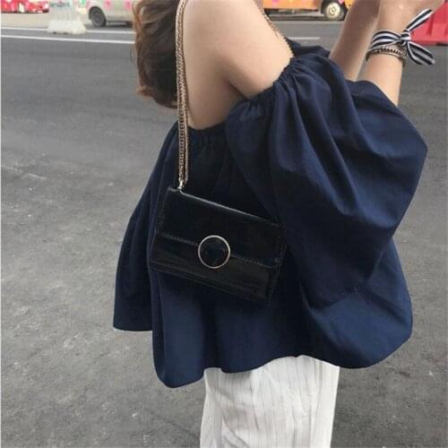 2021 New Off-Neck Loose Sexy Cute Elegant Shirt Korean Style Girl Summer T-shirt