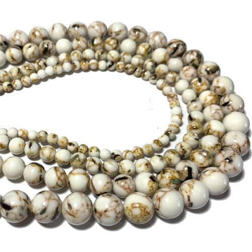 Wholesale White Natural Shell Loose Round Beads For Jewelry Making DIY Bracelet Necklace Handmade Accessories 4/6/8/10/12MM 15