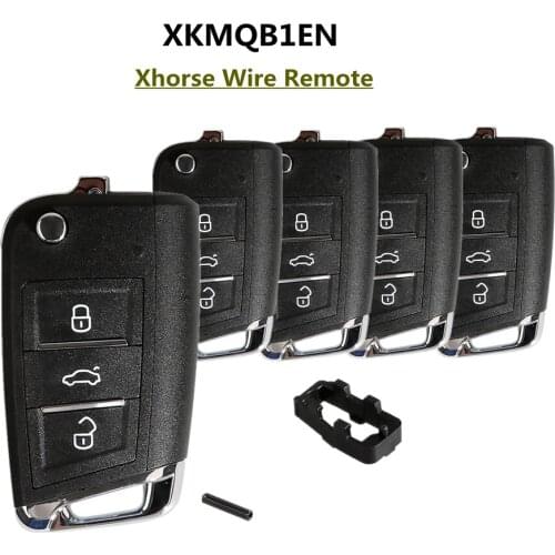 5pcs Xhorse XKMQB1EN Wire Remote Key for V-W MQB Flip 3 Buttons English Version