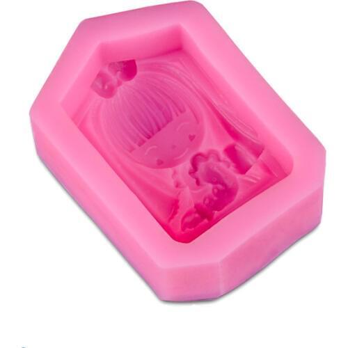 Silicone Cake Mold Soap Girl Bolo Baking Tools For Cakes Mould Decorating Fondant Molds Chocolate Stencil Moldes De Silicon D346