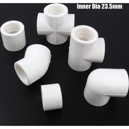 15pcs/lot 25mm PPR Pipe Connectors Garden Irrigation System Parts Home Tap Tube Joints Aquarium Fish Tank Water Supply Adapter