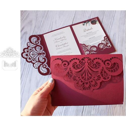 Wedding Invitation Cutting Die Scrapbooking Craft Metal Die Cut for DIY Paper Cards Making Love Home Decorative