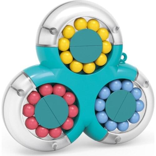 T5EC Hand Spinner Fingertip Toy Colorful Bean Cube Miniature Novelty Gift Boys Girls Party Supply Stress Relief Anxiety Toy