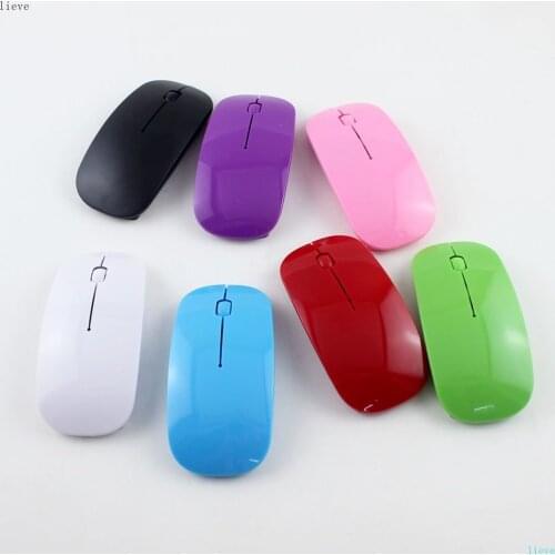 1600 DPI USB Optical Wireless Computer Mouse 2.4G Receiver Super Slim Mouse For PC Laptop , Wireless Mouse For Xiaomi Laptops