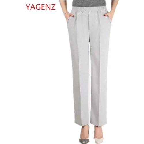 Women summer trouser Cotton/linen Casual pants Plus size pants for women Stretch Middle age women clothing High quality fabrics