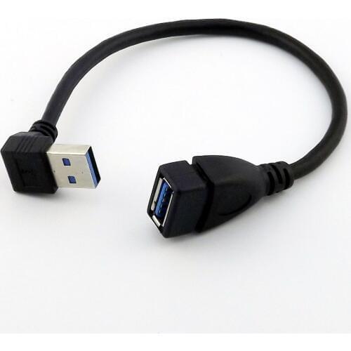 1x USB 3.0 Type A Female To USB 3.0 A Male Plug Data Extension Adapter Connector Cable UP/Down/Left/Right Angle