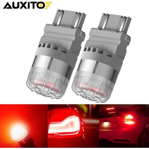 AUXITO 2pcs Car Tail Lamp W21/5W T20 LED 7443 LED Brilliant Red Replacement Bulb Car Brake/Tail Parking Light
