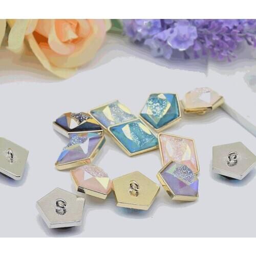 5pcs Resin Button Shirt Brand with Chiffon Cardigan Pearl Button Decorative Apparel Sewing Accessories DIY Crafts Rhinestones