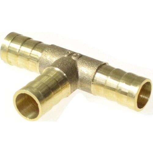 6mm 8mm 10mm 12mm 14mm 16mm Tee Brass Barbed Tube Pipe Fitting Coupler Connector