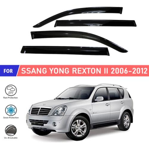 Window deflector for Ssang Yong Rexton II 2006-2012 car window deflector wind guard vent sun rain visor cover car decoration