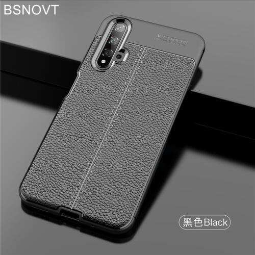 For Huawei Nova 5T Case Shockproof Soft PU Leather Silicone Bumper Case For Huawei Nova 5T Cover For Huawei Nova 5T 6.26" BSNOVT