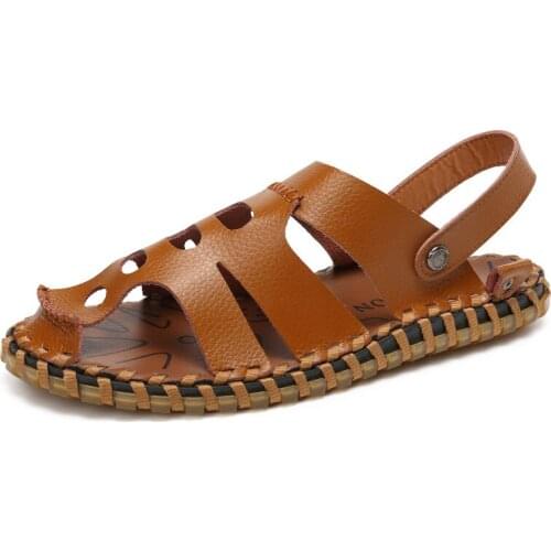 Men Closed Toe Sandals Original Cozy Beach Shoes Summer Light Weight Non-Slip Quick-Drying Shoes 2021 New Brand 38-44 Euro