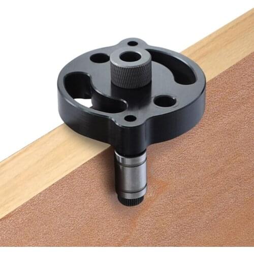 63HA Hole Puncher Locator Adjustable 3-10mm Straight Drilling Aluminum Alloy Woodworking Guide for Punching Holes in Boards