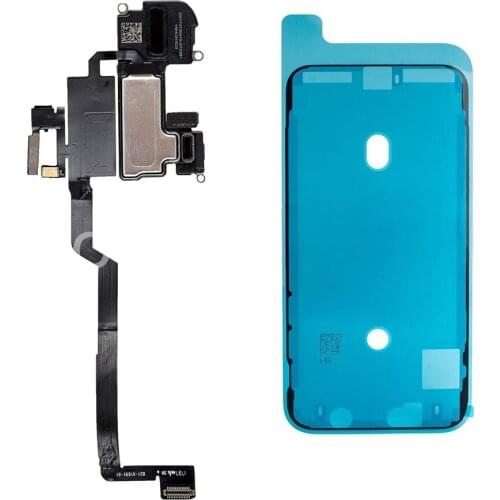 Screen Waterproof Glue With Ear Speaker Flex Cable Proximity Ambient Light Sensor Earpiece Unit For iPhone X XR XS XSMax