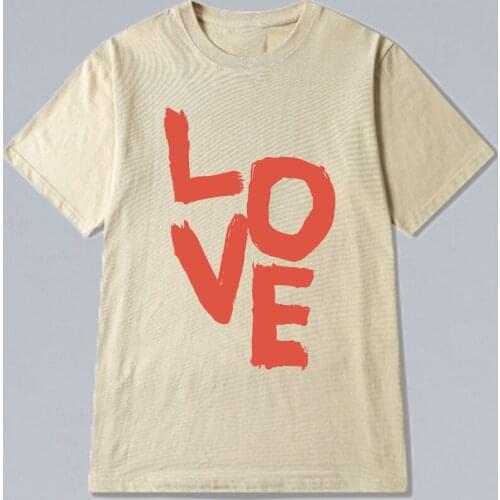 Love Print Cotton Oversized T-shirt