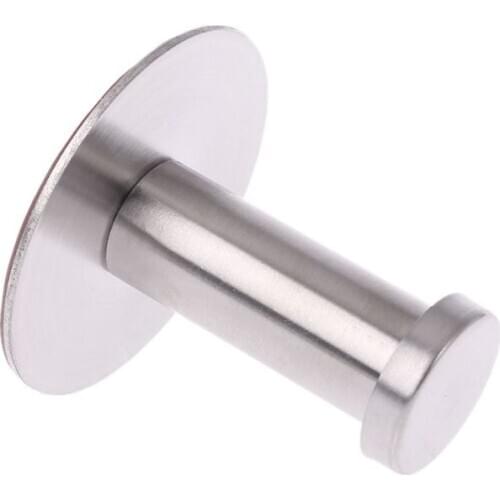 Stainless Steel Round without Drilling Self Adhesive Wall Mounted Towel Clothes Hook Sticker Robe Coat Hanger Bathroom4