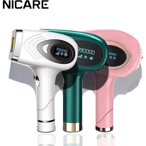NICARE 999999 Flash IPL Laser Epilator for Women Electric Hair Removal Permanent Painless Home Use Lady Whole Body Photoepilator