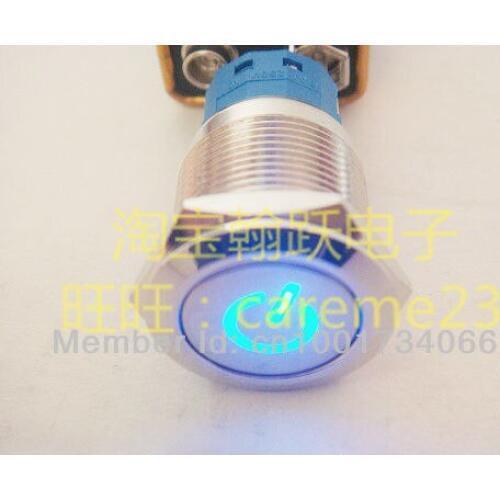 19mm metal push button switch,latching type and momentary type,12V LED,car angel eyes switch