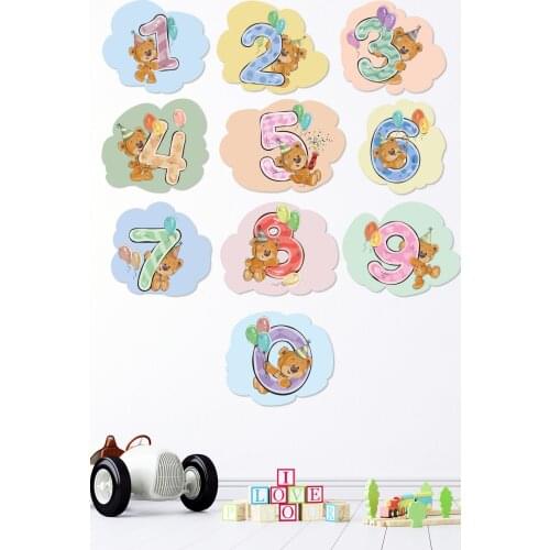 Cute Bears Child Room Wall Adhesive Pvc Home Decor Kids Baby Tutorial Wallpaper Self-Adhesive 2021