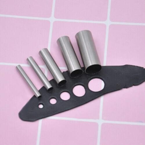Pottery Tool 7 Pcs Hole Hollow Punch Cutter Set Stainless Steel Indentation Round Circle Shape Ceramic Dotting Polymer Clay Mold