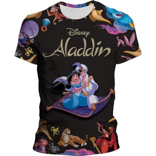New 2021 Summer Aladdin 3D T Shirt Men Women Children Casual Streetwear T-shirt Boy Girl Kids Print Tops Cool Tee Clothing