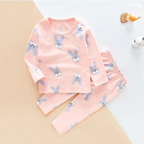 TUONXYE Boys Girls Pajamas Set Children Rabbit Cotton Kids Long Sleeves Pijama Baby Sleepwear Clothing Nightwear