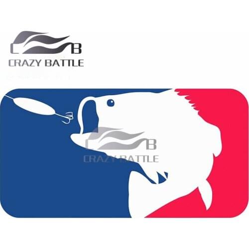 Crazy Battle 13 x 7.1cm Poster Symbol Bass Fishing Personality Creative Car Stickers Fashion Occlusion Scratch Graffiti Decal