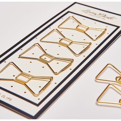 Nice Diy accessories bookmark gold bow clip bookend clip befriend metal paper clips