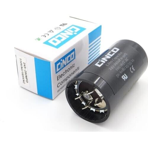 243-292uF CD60 Air Compressor Washing Machine Start Capacitor 110V 125V 165V 243-292 mfd uf mf Compressor 110VAC 125VAC