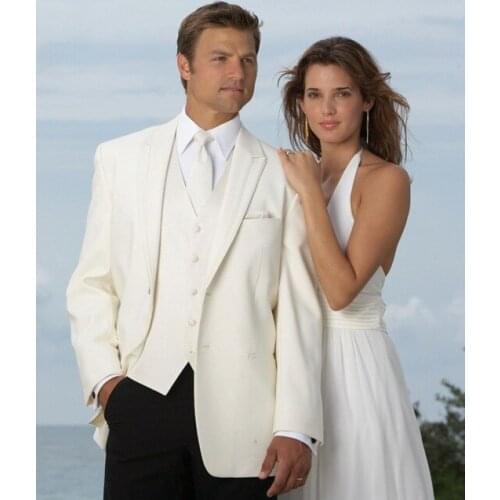 High Quality Mens Suits Groom Tuxedos Groomsmen Wedding Party Dinner Best Man Suits Blazer (Jacket+Pants+Vest+Tie) NO:297