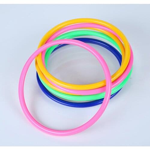 10 Pcs Hoopla Ring Toss Cast Circle Sets Colorful Educational Toy Fashion Puzzle Game for Kids